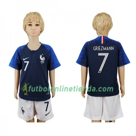 Camiseta Niños Francia Griezmann 7 Primera Mundial 2018
